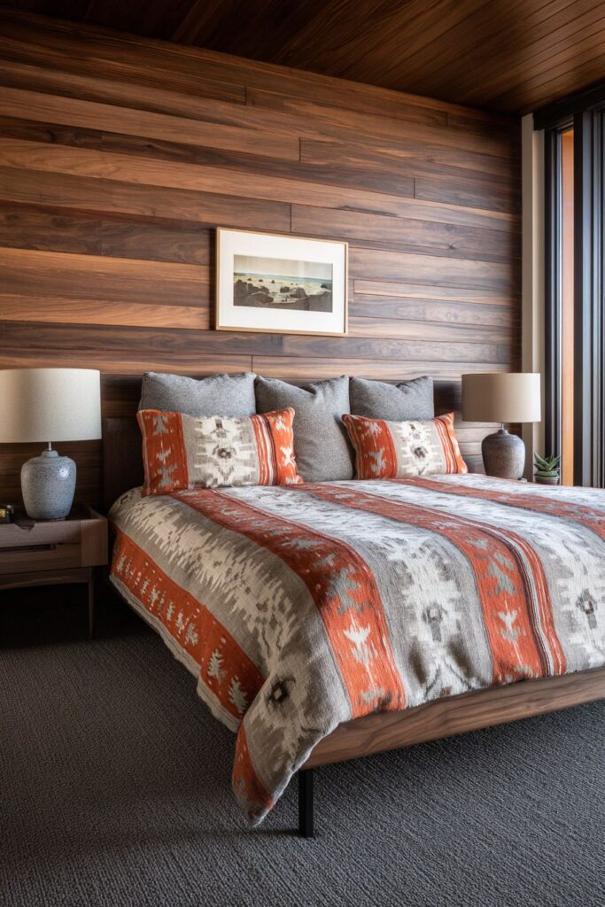 Textured Wood Slat Wall Treatment