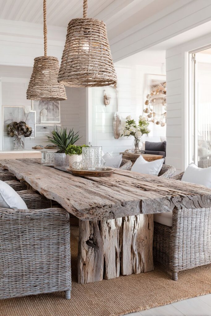 Coastal-Themed Weathered Driftwood Seaside Serenity