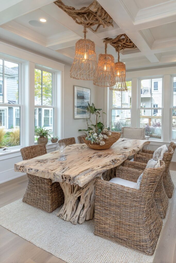 Coastal-Themed Weathered Driftwood Seaside Serenity