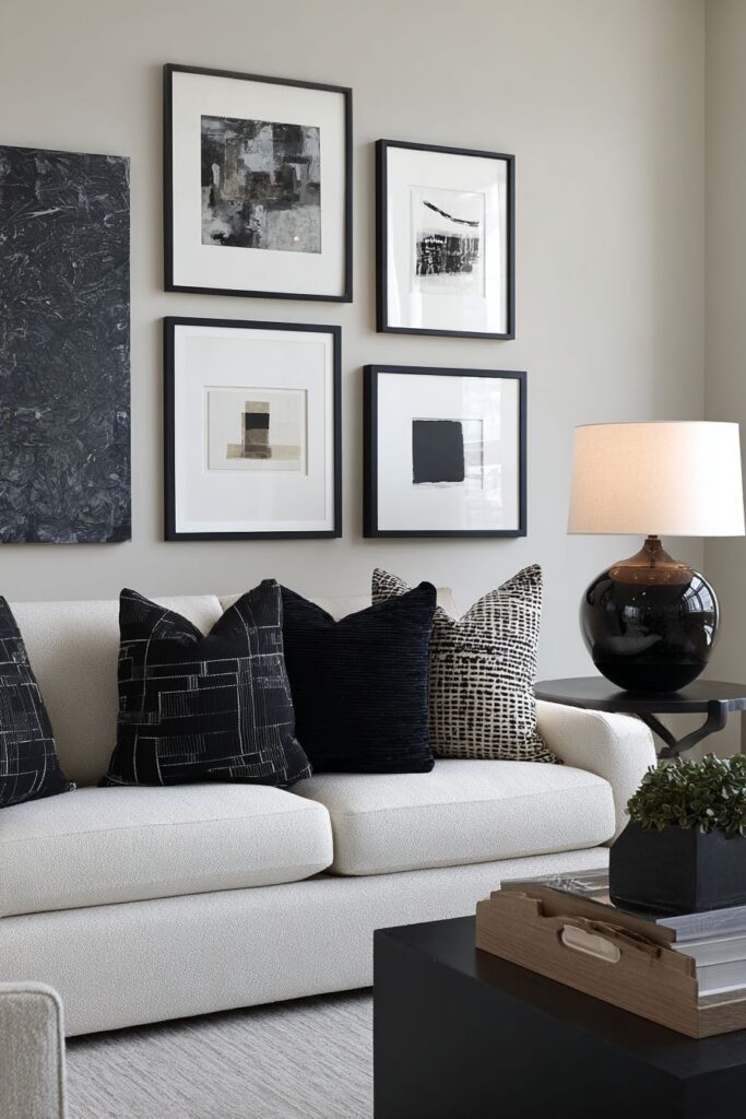 Sophisticated Black Gallery Wall Composition