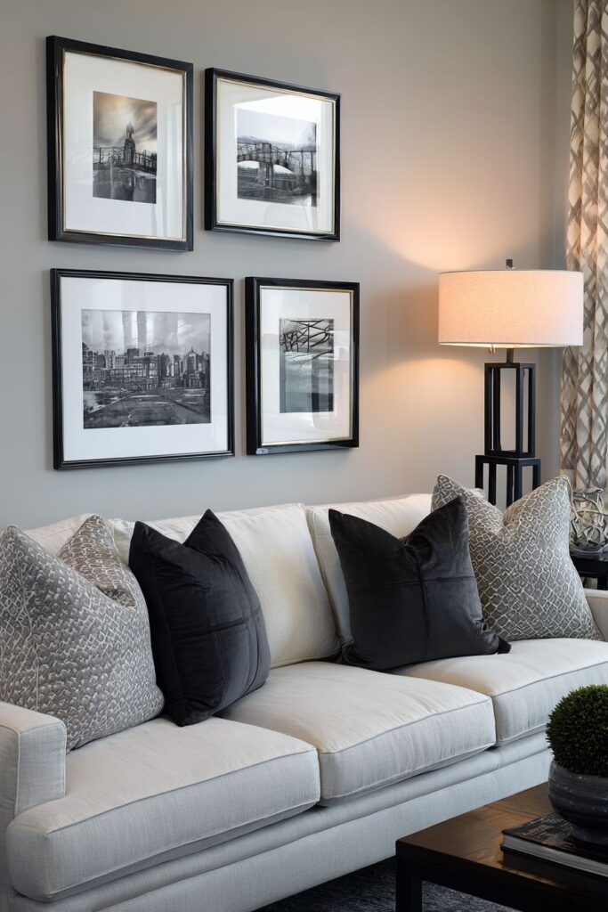 Sophisticated Black Gallery Wall Composition