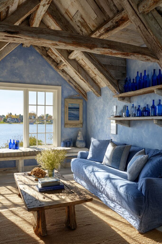Farmhouse Comfort: Denim Blue Casual Living