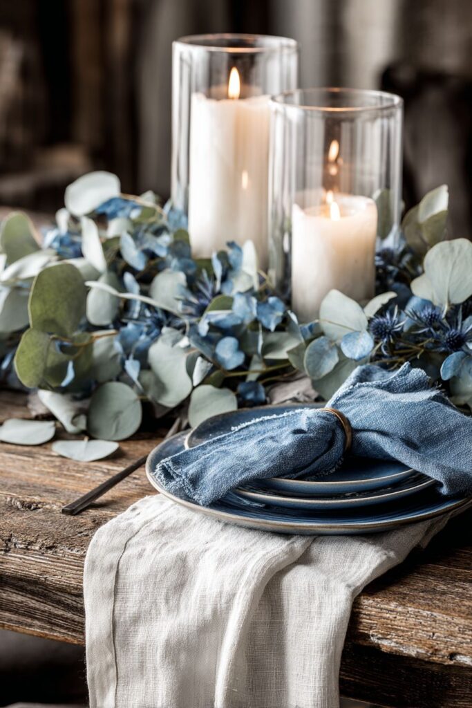 Steel Blue Rustic Sophistication