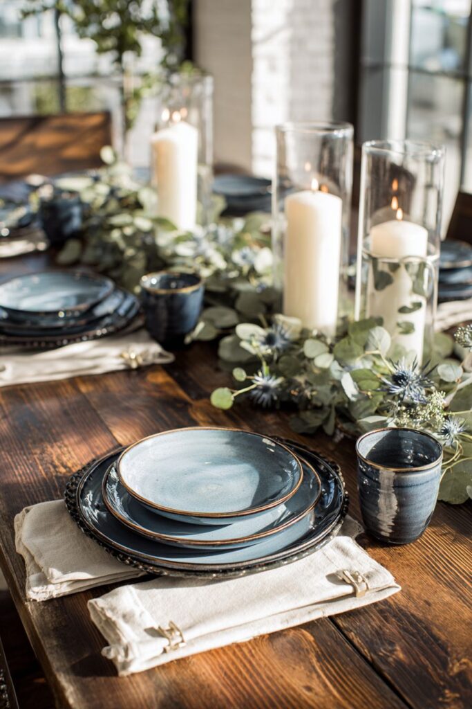 Steel Blue Rustic Sophistication