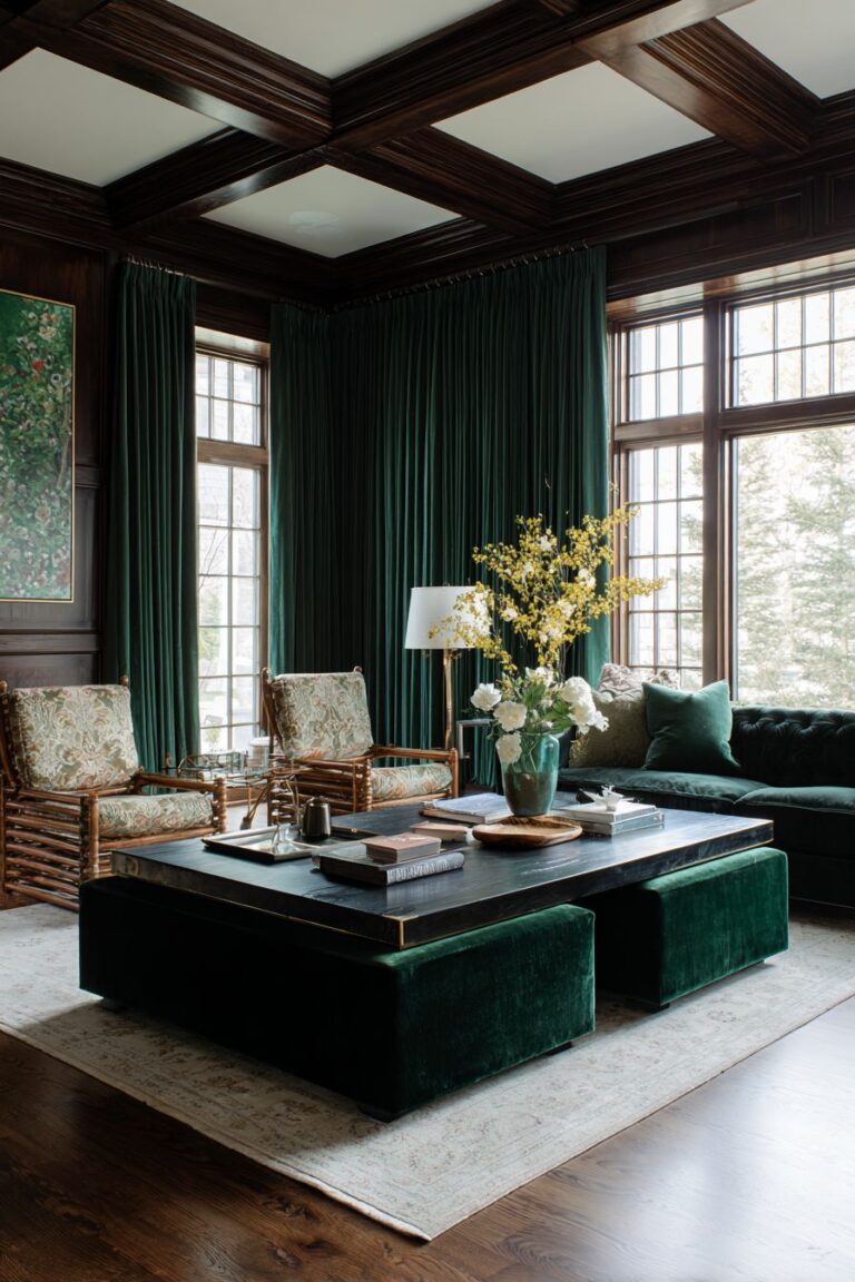 Dark Green Living Room Ideas
