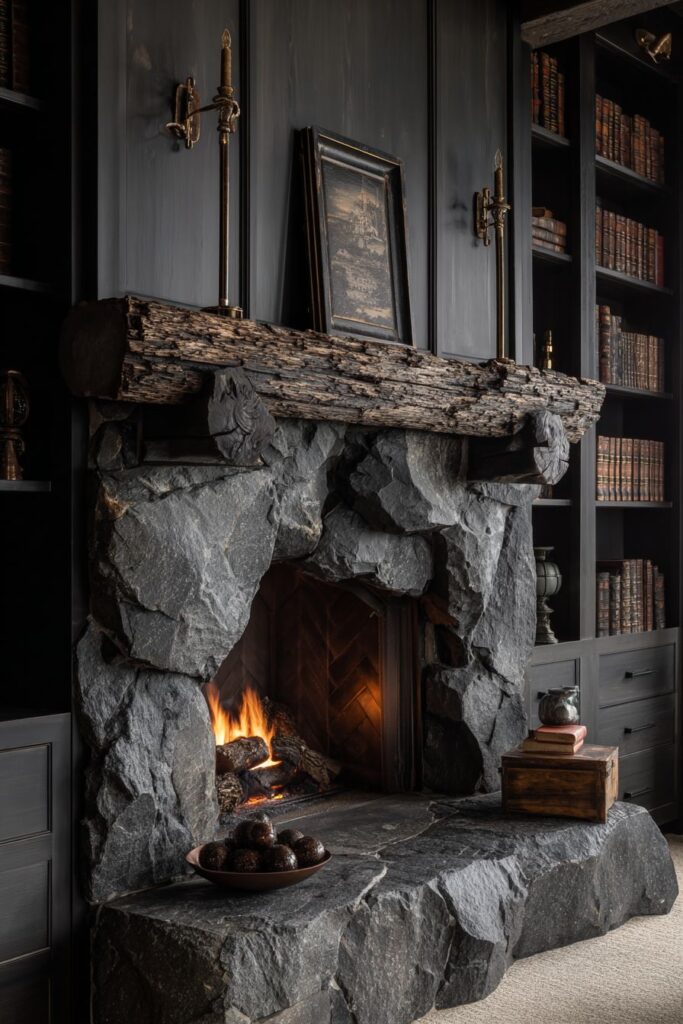 Stone Fireplace Focal Point