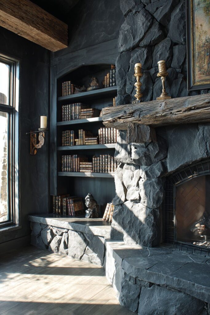 Stone Fireplace Focal Point