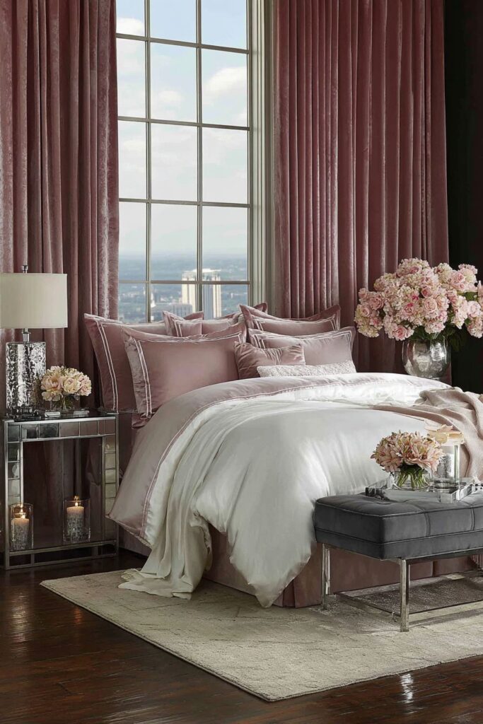 Dramatic Floor-to-Ceiling Velvet Curtains