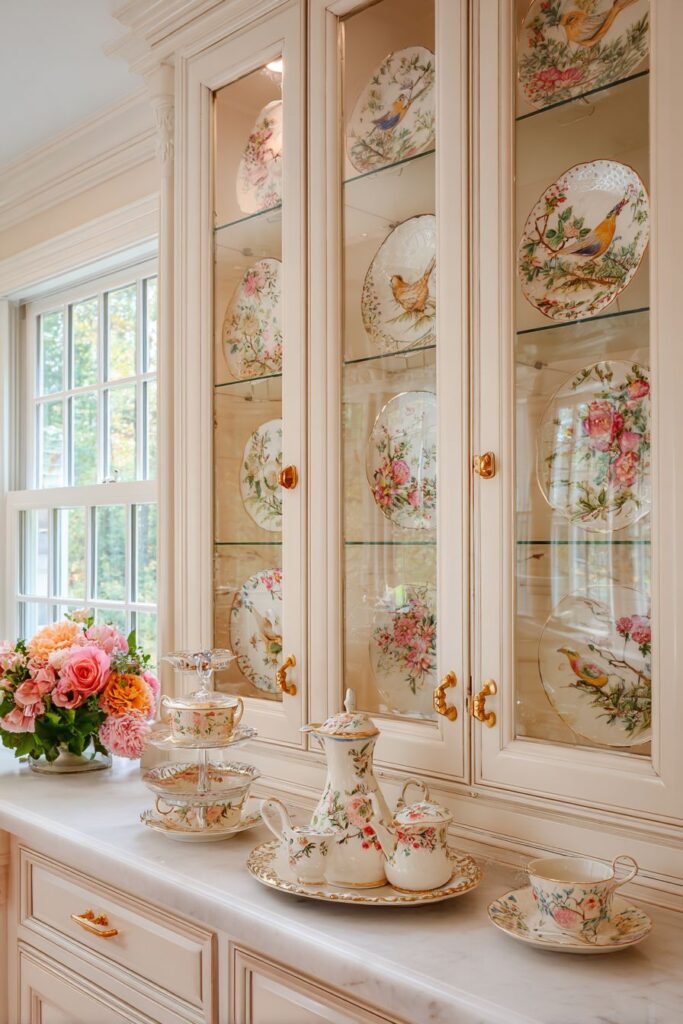 Nostalgic China Cabinet Easter Display