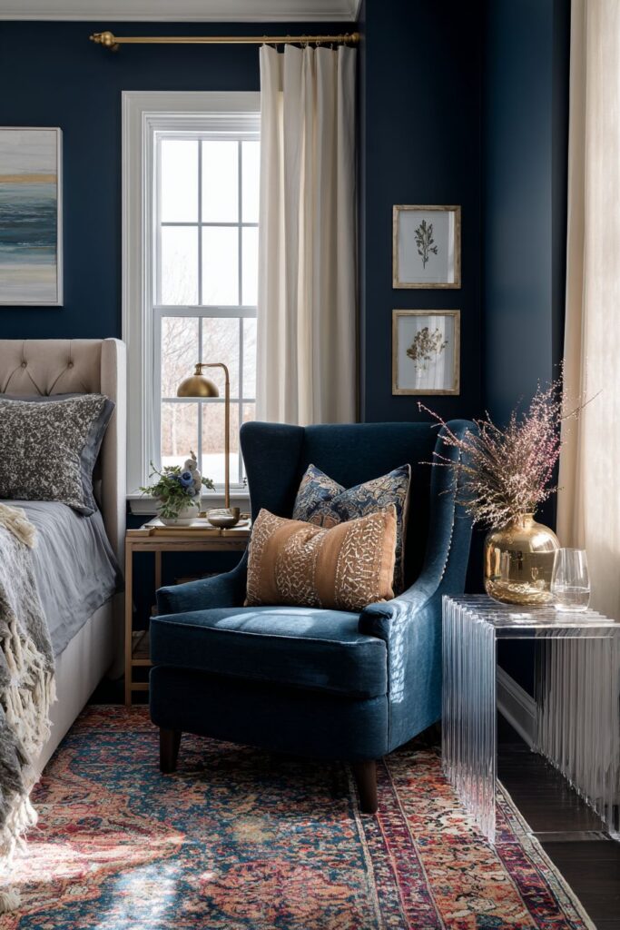 Navy Blue Pattern Play