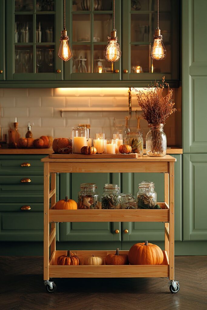 Mobile Autumn Display Cart