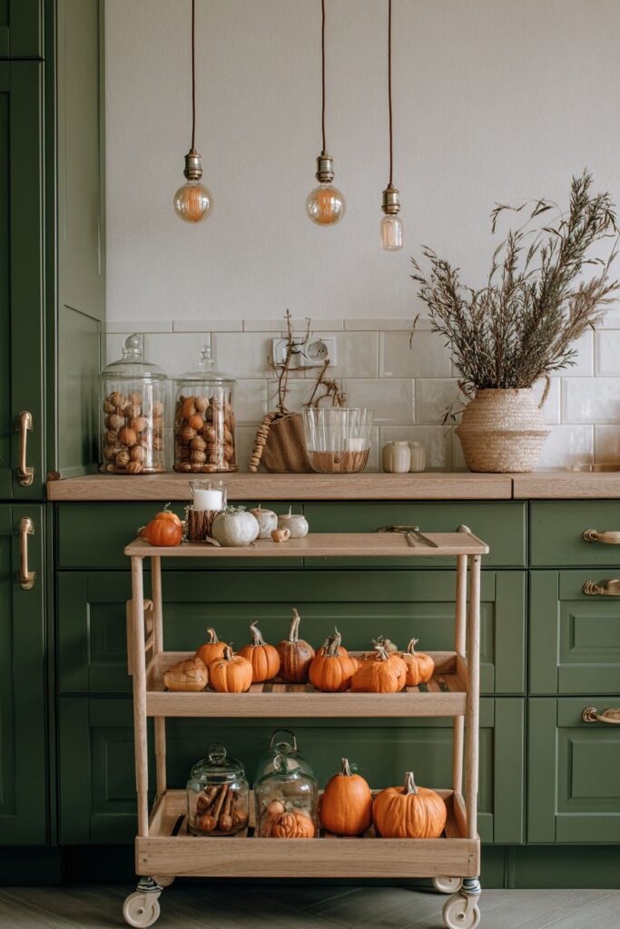 Mobile Autumn Display Cart