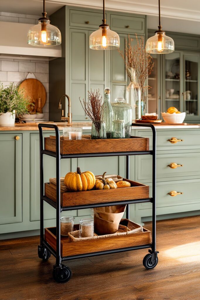 Mobile Autumn Display Cart