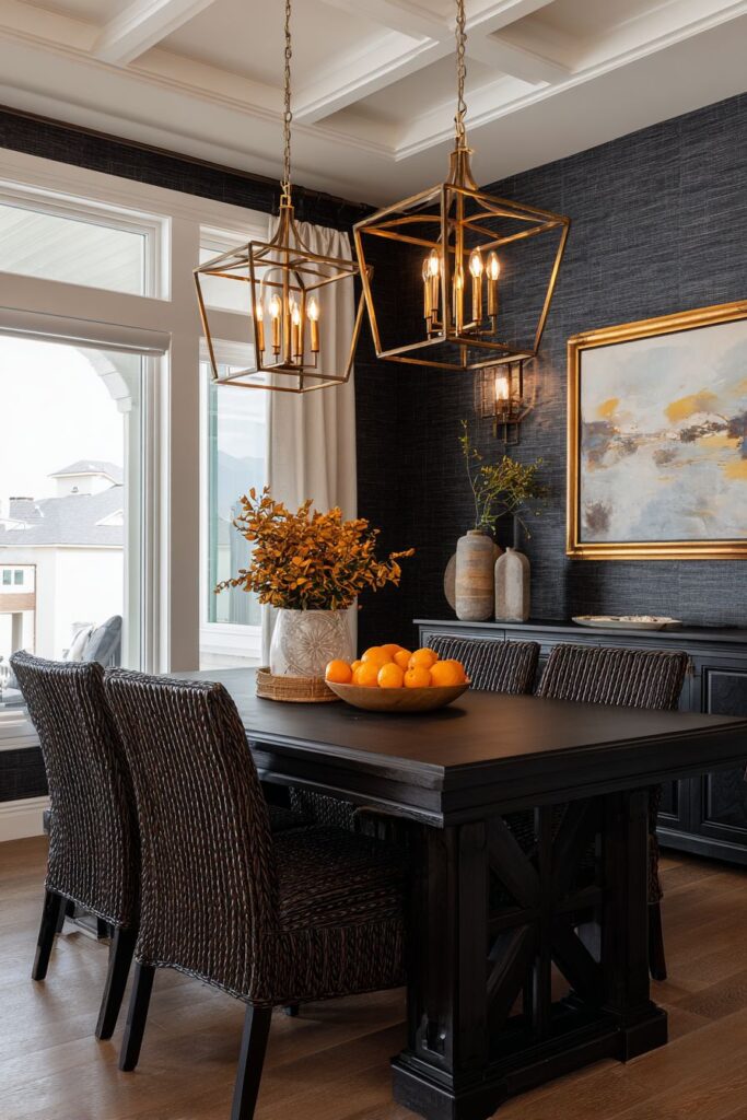 Textured Gold Grasscloth for Sophisticated Warmth