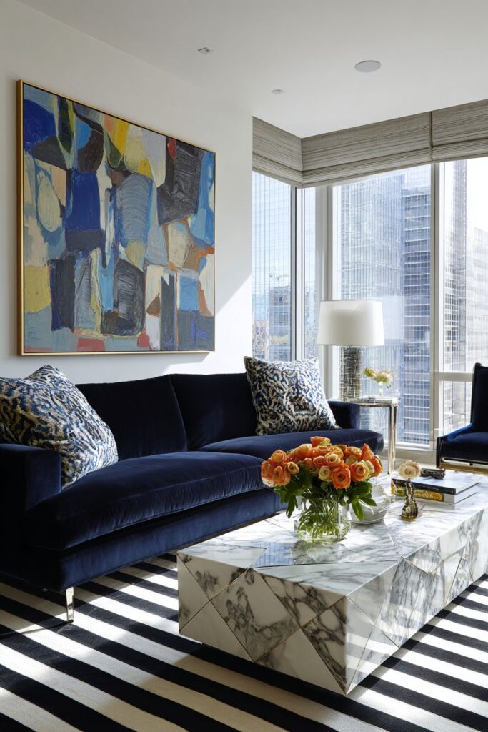 Contemporary Drama: Bold Colors and Geometric Forms