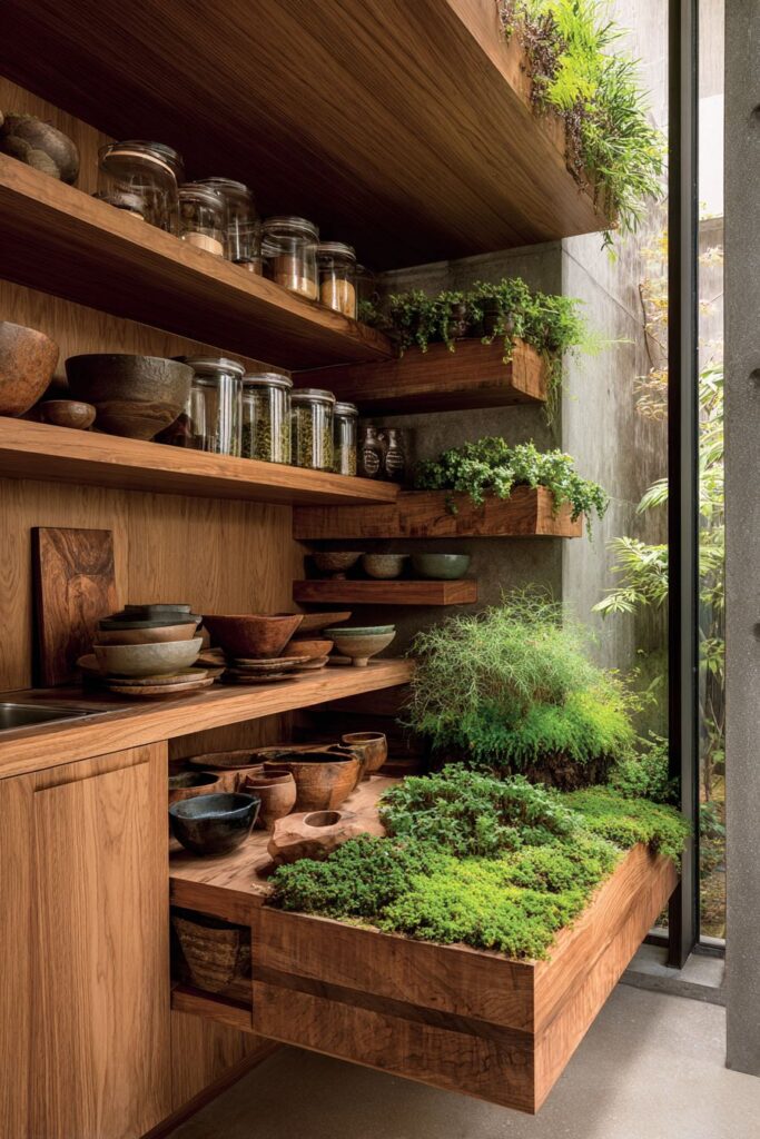 Open Shelving with Meditative Organization