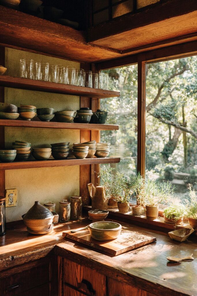 Open Shelving with Meditative Organization