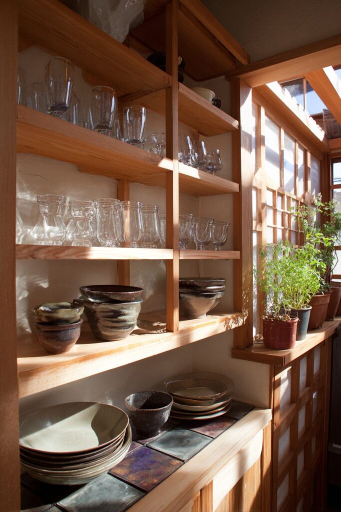 Open Shelving with Meditative Organization