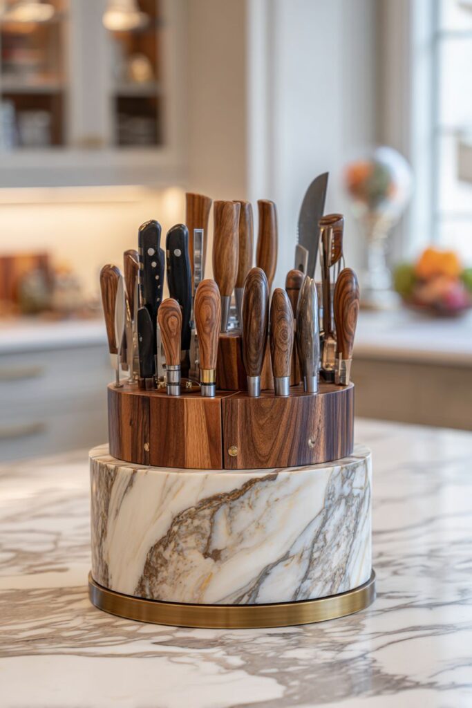 Luxury Marble and Brass Carousel