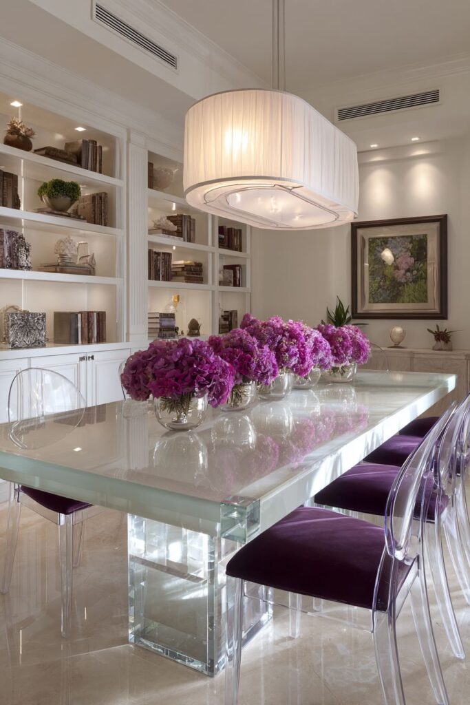 Transparent Modern Luxury with Purple Accents