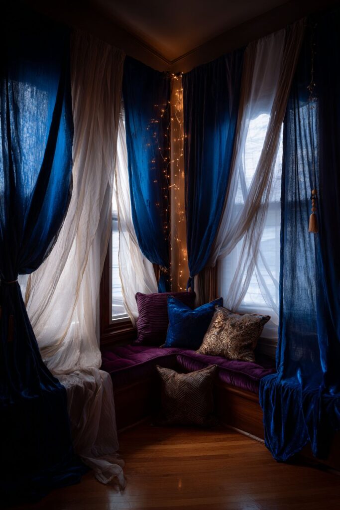 Window Alcove Magic with Layered Curtain Drama