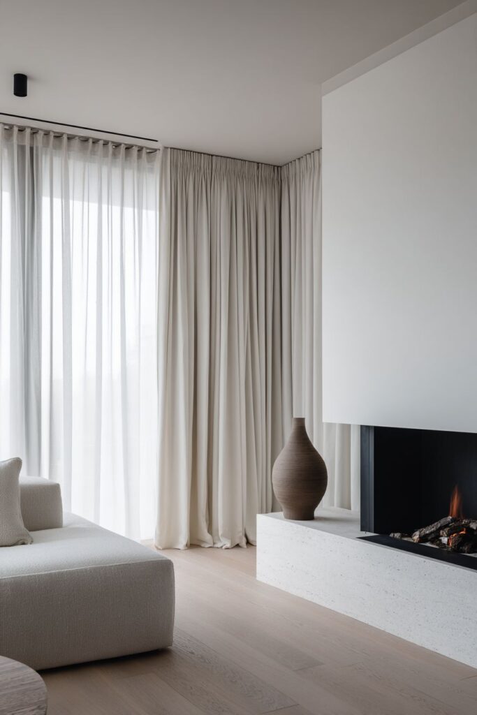 Minimalist Fireplace Focus