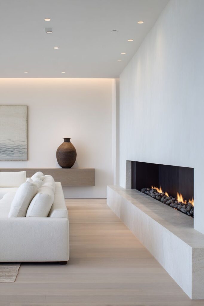 Minimalist Fireplace Focus