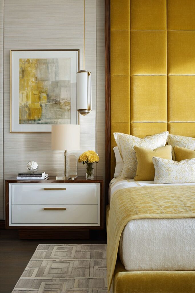 Contemporary Yellow Drama with Luxurious Textures