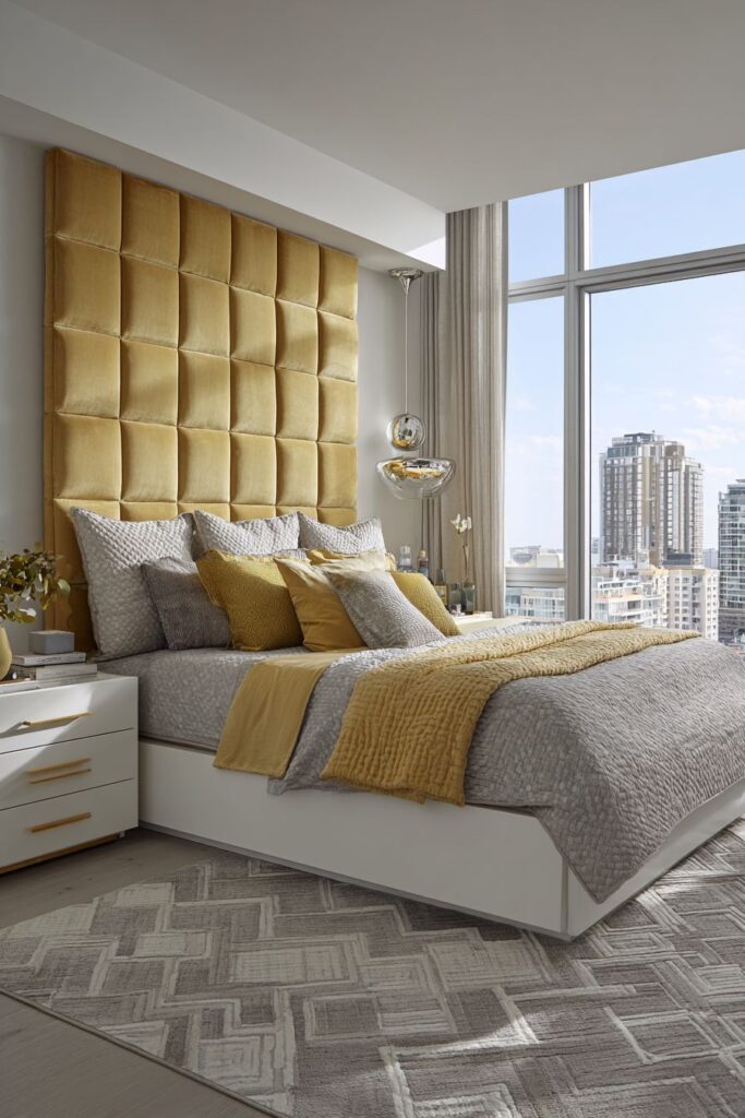 Contemporary Yellow Drama with Luxurious Textures