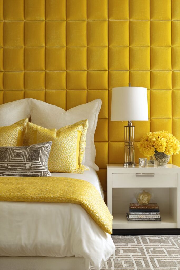 Contemporary Yellow Drama with Luxurious Textures
