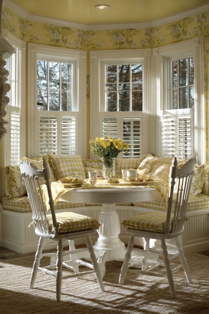 Traditional Yellow Breakfast Nook