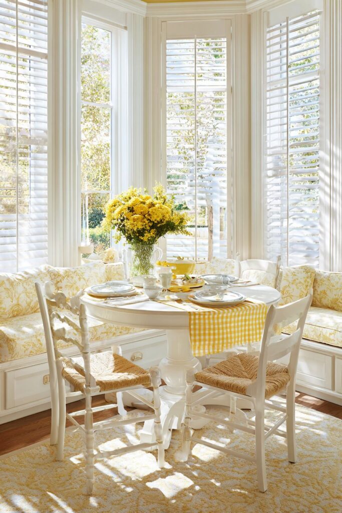 Traditional Yellow Breakfast Nook