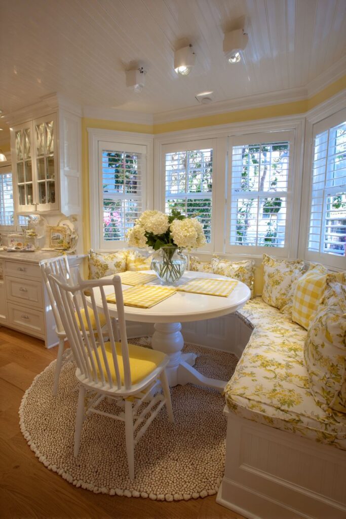 Traditional Yellow Breakfast Nook