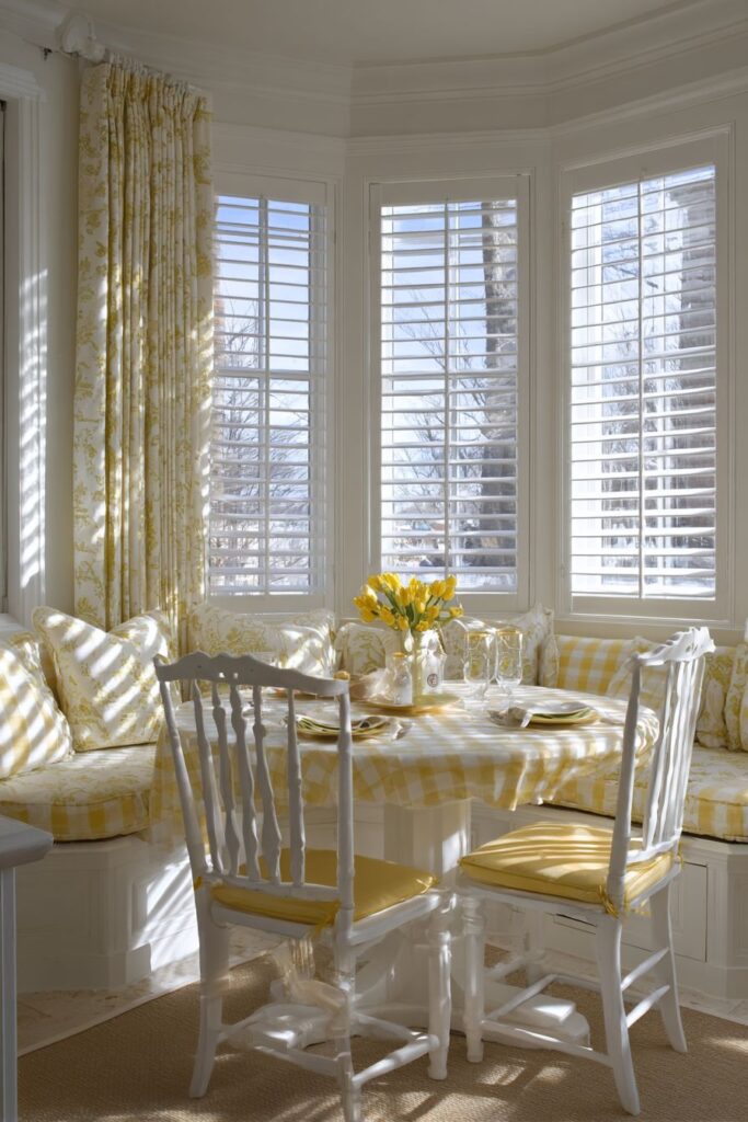 Traditional Yellow Breakfast Nook