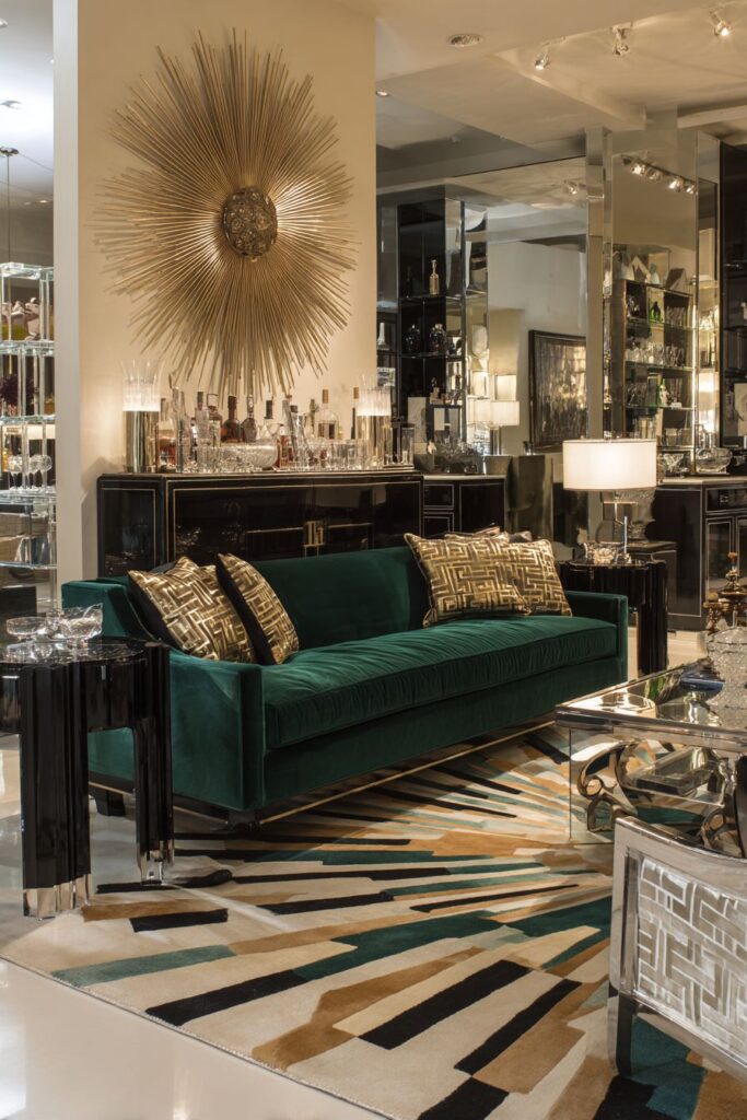 Emerald Elegance with Sunburst Glamour