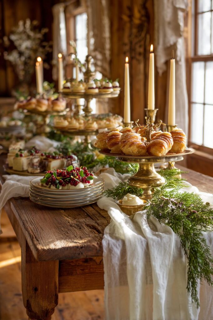 Farmhouse Elegance with Evergreen Garland