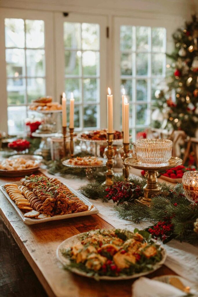 Farmhouse Elegance with Evergreen Garland