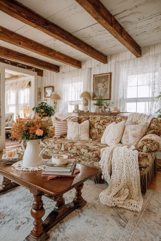 Romantic Floral Haven with Vintage Charm