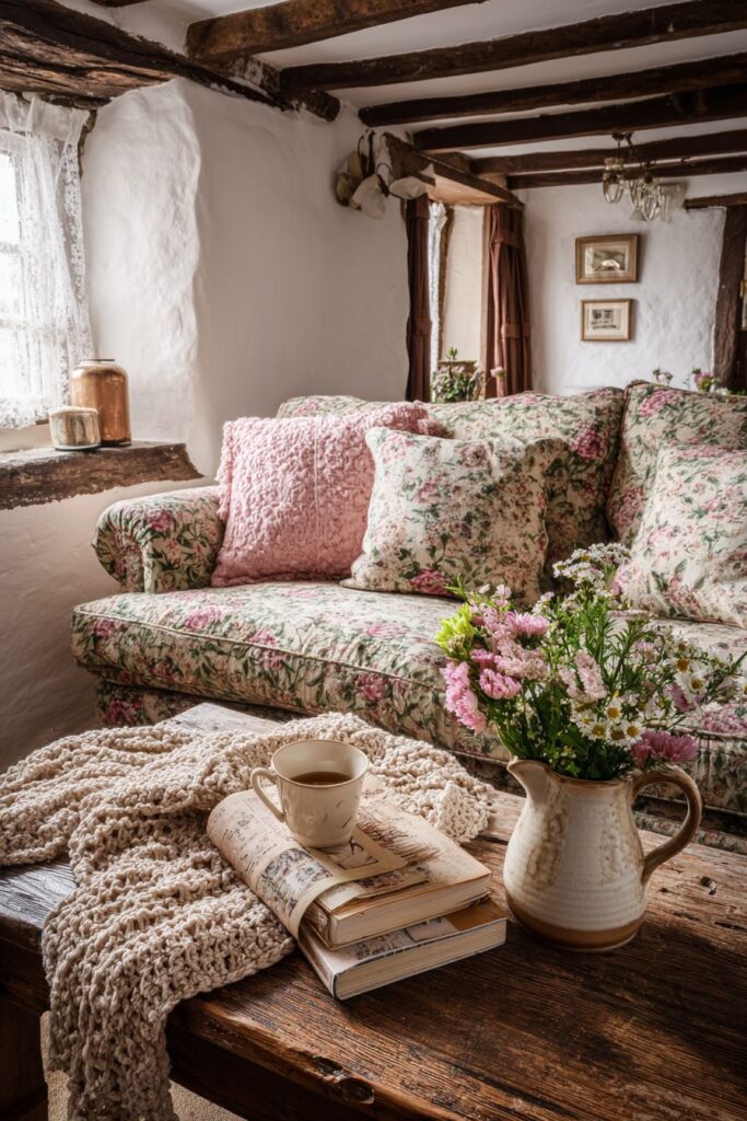Romantic Floral Haven with Vintage Charm