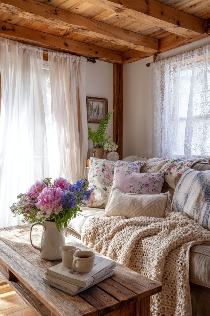 Romantic Floral Haven with Vintage Charm