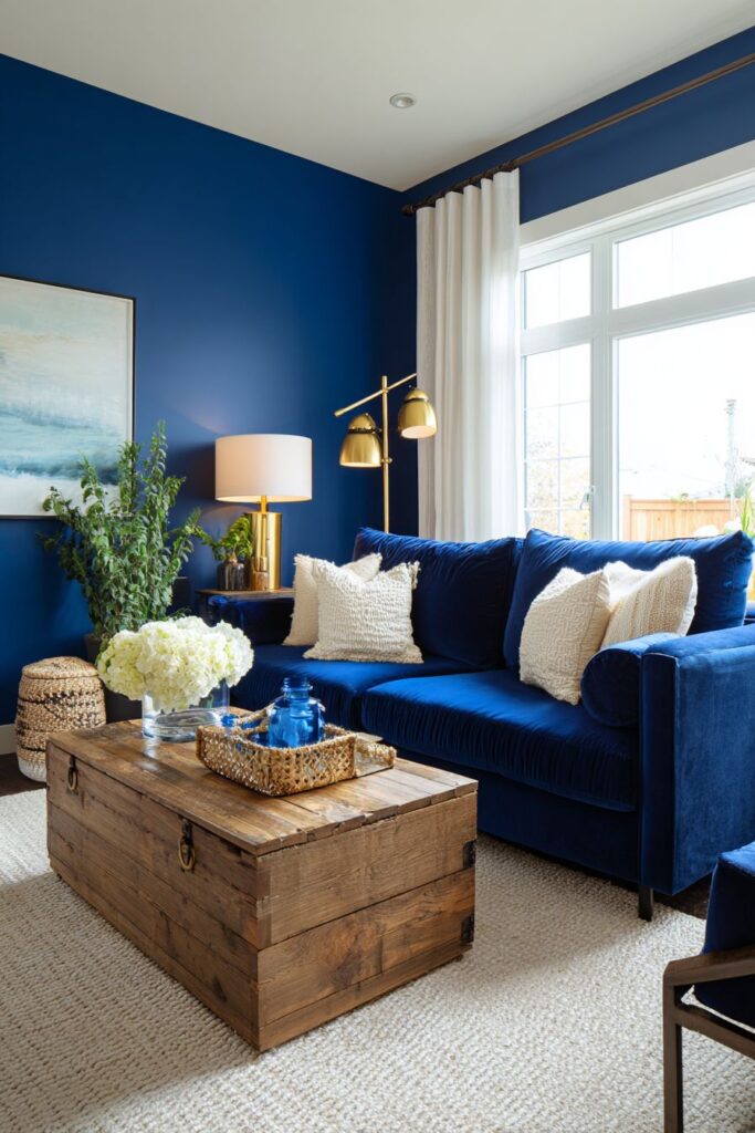 Luxurious Navy Velvet Centerpiece