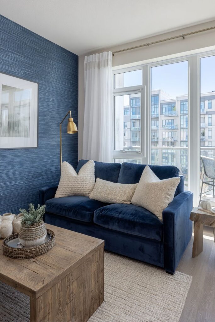 Luxurious Navy Velvet Centerpiece