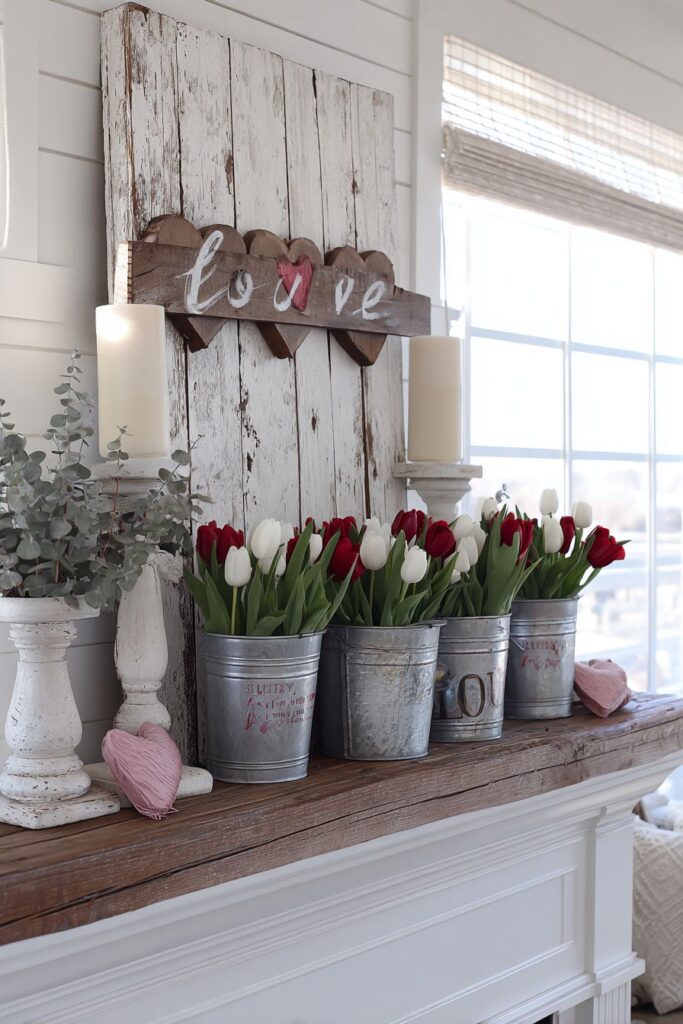 Vintage Ladder Love Display