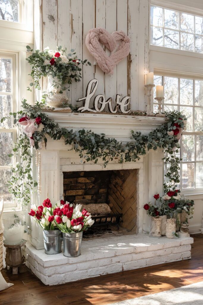 Vintage Ladder Love Display