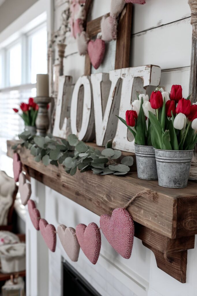 Vintage Ladder Love Display