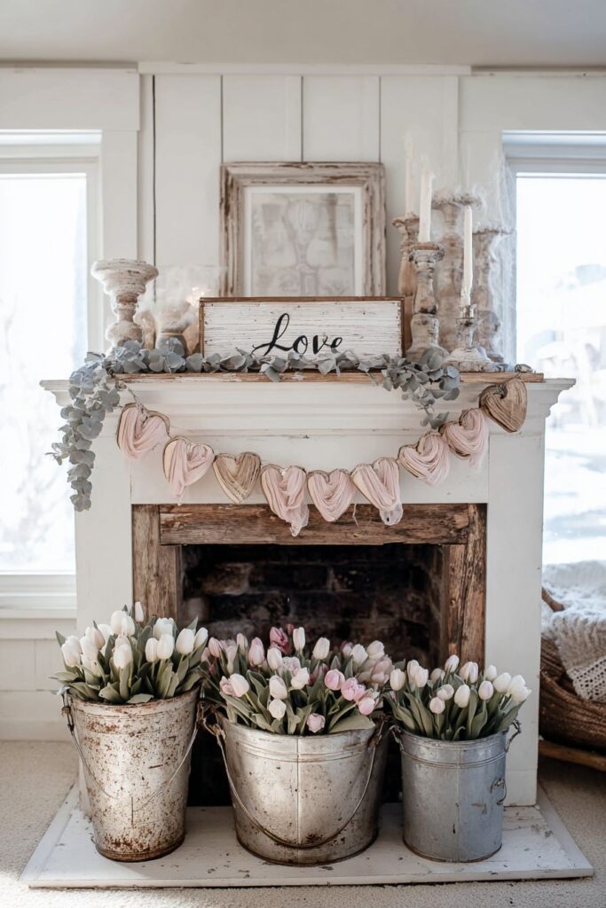 Vintage Ladder Love Display