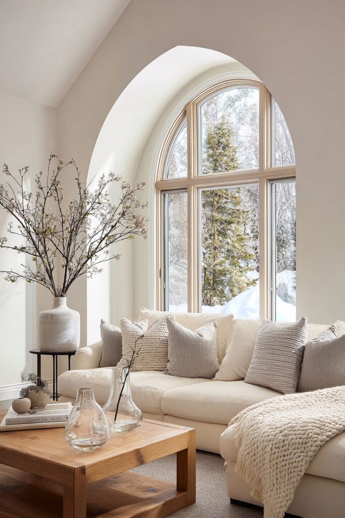 Winter White Living Room Sanctuary