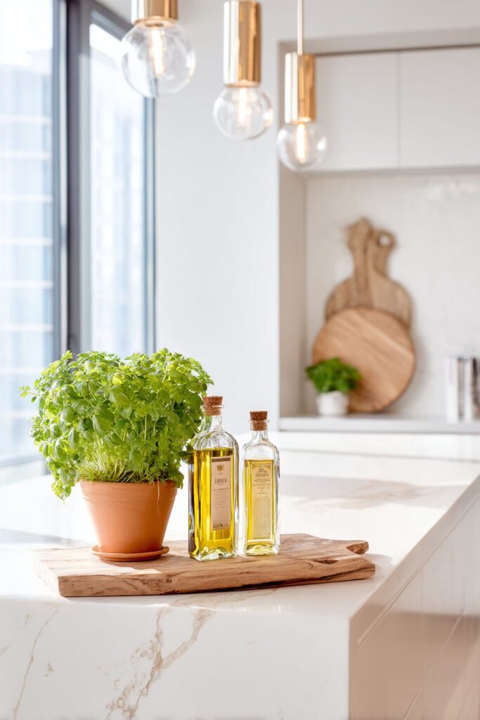 Modern Marble Island Sophistication