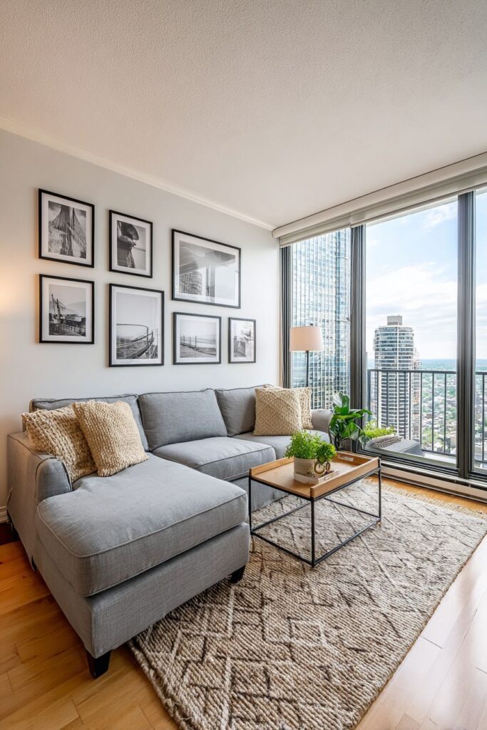 Sophisticated Gallery Wall with Black and White Photography