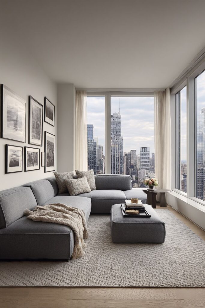 Sophisticated Gallery Wall with Black and White Photography